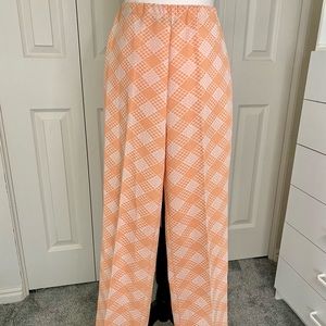 Vintage 1960’s High Waist Pants, Russ Togs Inc Women’s Size 10, Orange and White